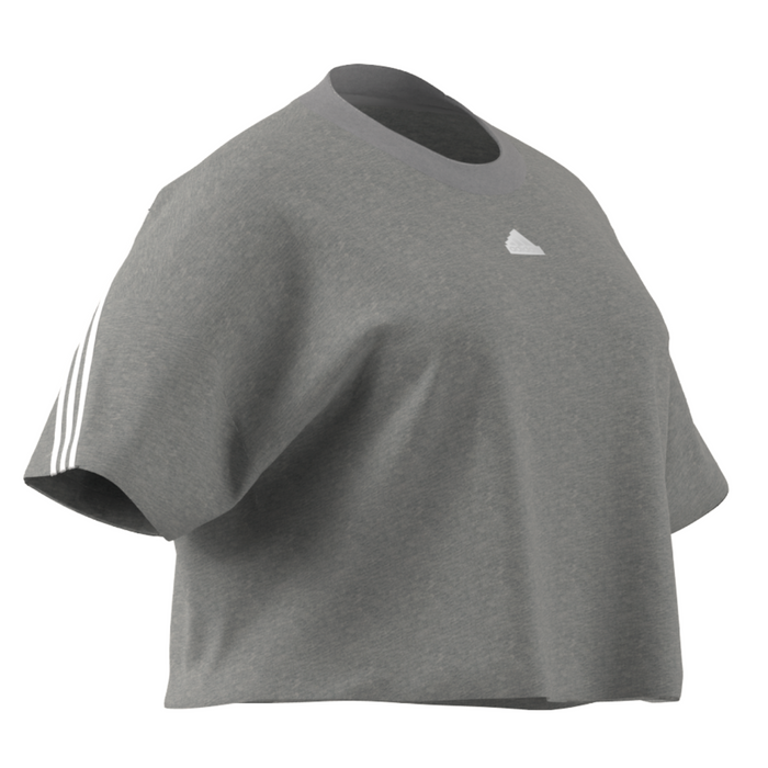 Adidas Future Icons 3 Stripes (PLUS SIZE) Tennis Tee - Medium Grey Heather
