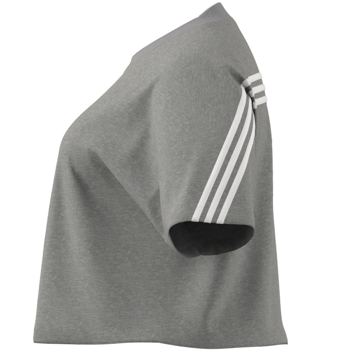 Adidas Future Icons 3 Stripes (PLUS SIZE) Tennis Tee - Medium Grey Heather
