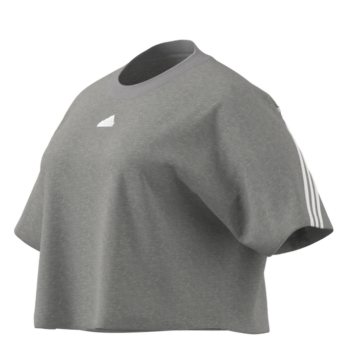 Adidas Future Icons 3 Stripes (PLUS SIZE) Tennis Tee - Medium Grey Heather