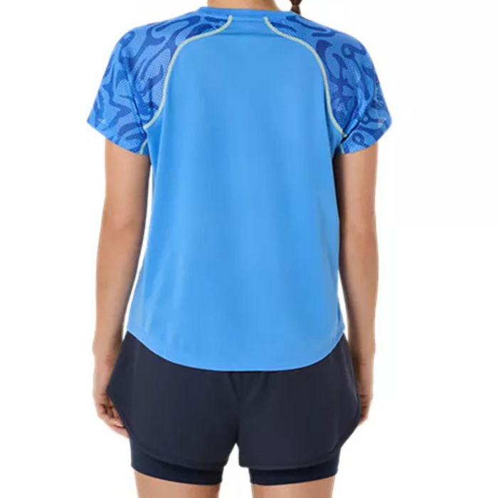 Asics Game SS Womens Tennis Top - Blue Coast