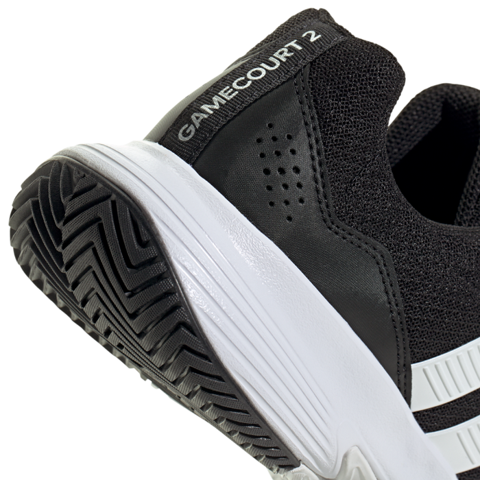Adidas GameCourt 2 Mens Tennis Shoes - Core Black/Cloud White/Silver Metallic