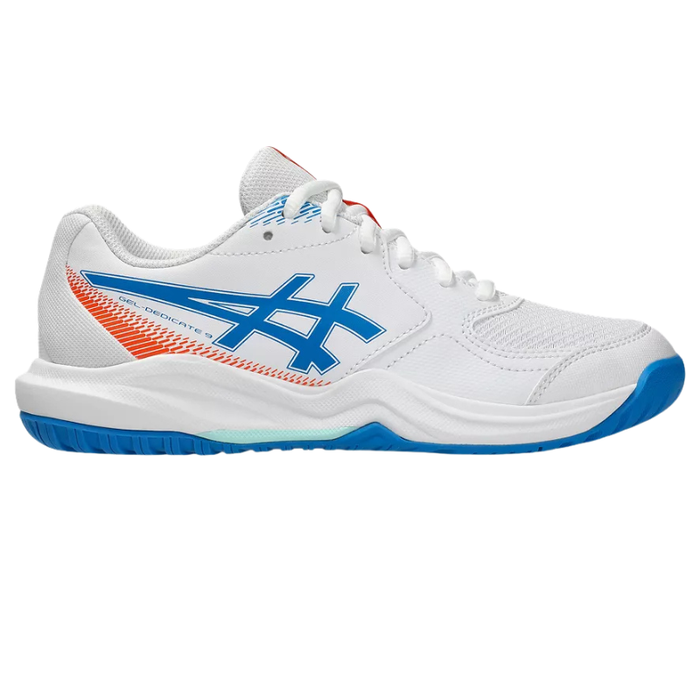Asics GEL-DEDICATE 9 GS Junior Tennis Shoes - White/Directoire Blue