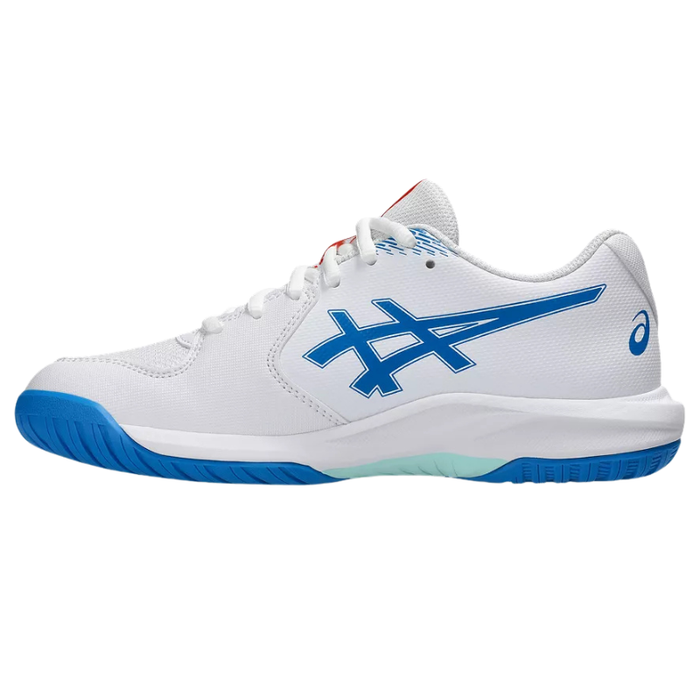 Asics GEL-DEDICATE 9 GS Junior Tennis Shoes - White/Directoire Blue