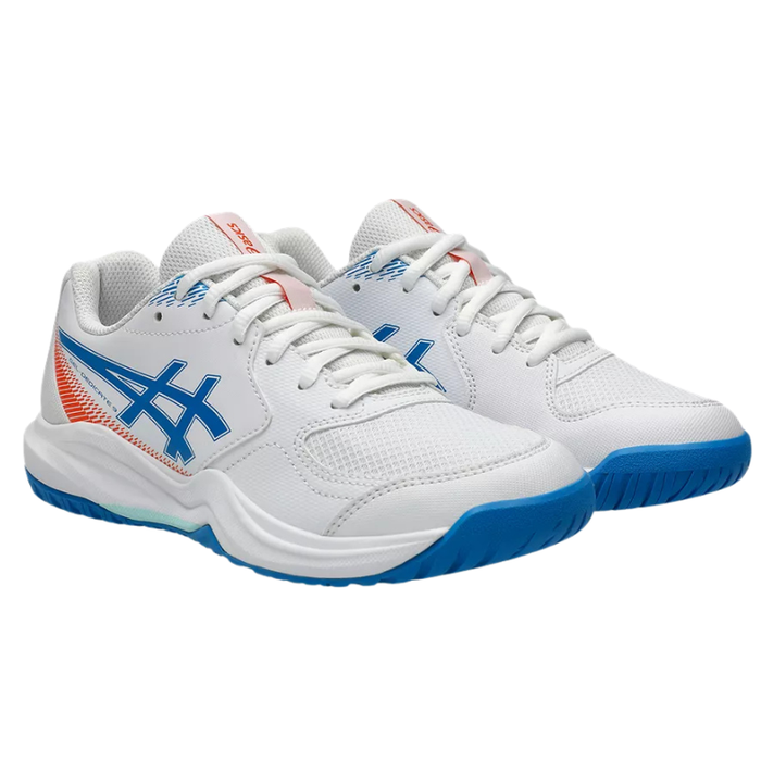Asics GEL-DEDICATE 9 GS Junior Tennis Shoes - White/Directoire Blue