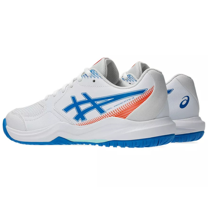 Asics GEL-DEDICATE 9 GS Junior Tennis Shoes - White/Directoire Blue