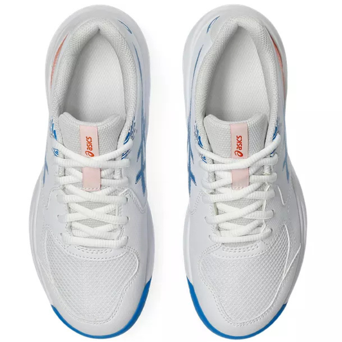 Asics GEL-DEDICATE 9 GS Junior Tennis Shoes - White/Directoire Blue