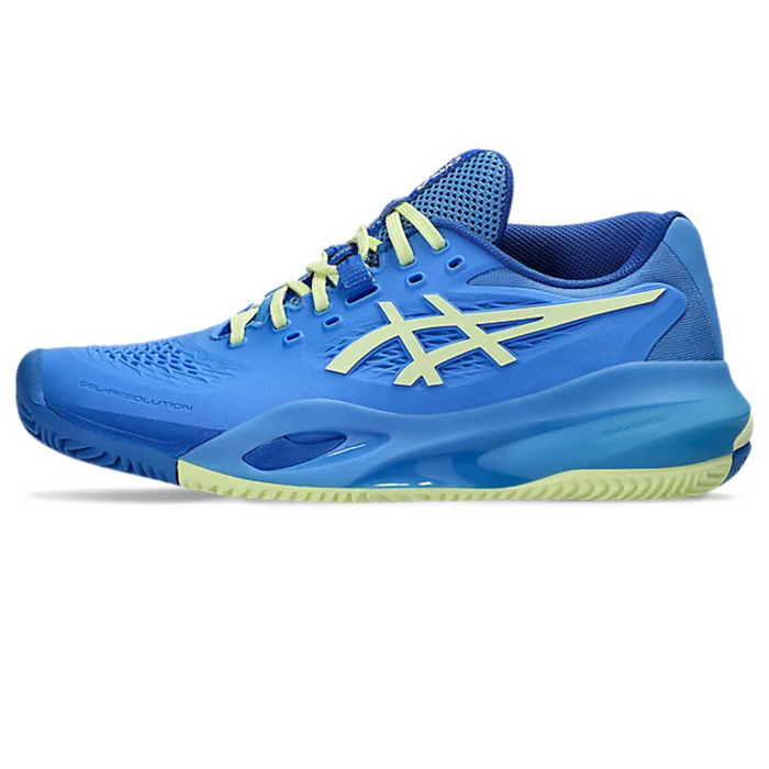 Asics Gel Resolution X Clay Womens Tennis Shoes - Blue Coast /Huddle Yellow