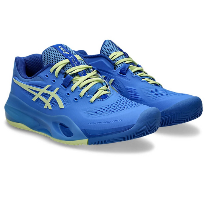 Asics Gel Resolution X Clay Womens Tennis Shoes - Blue Coast /Huddle Yellow