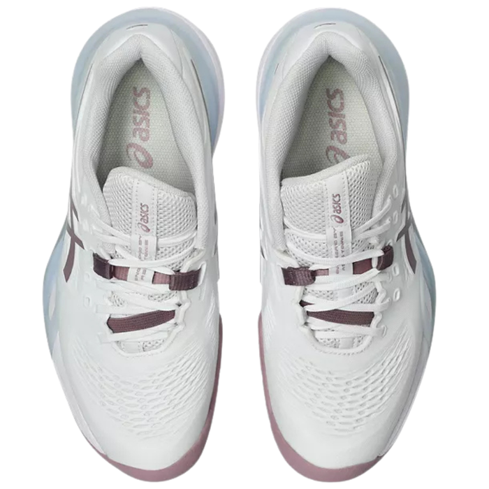 Asics GEL-RESOLUTION X Hard Court Womens Tennis Shoes - White/Dusty Mauve
