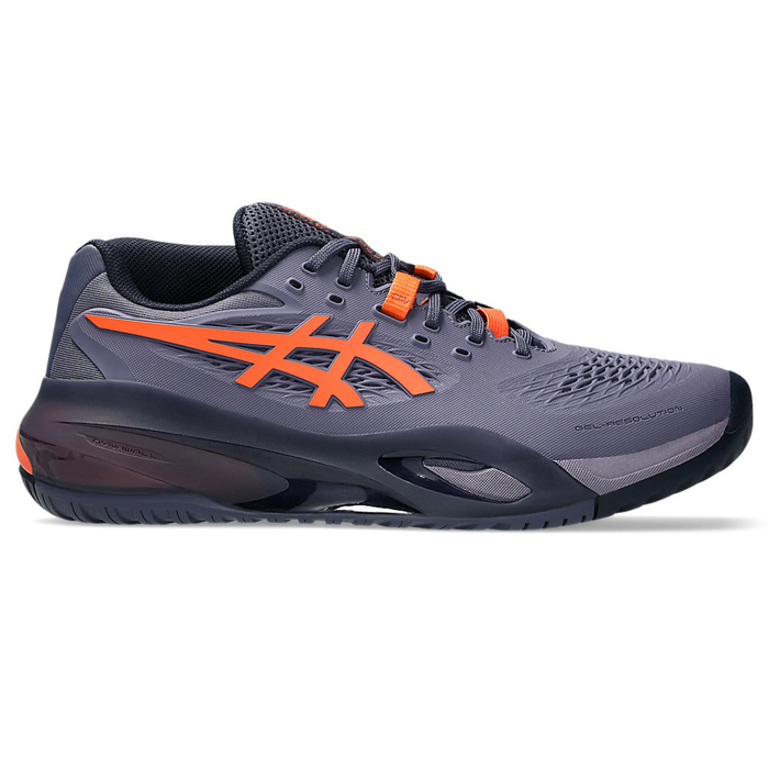 Asics Gel Resolution X Wide 2E Men Tennis Shoes - Greyish Purple/Nova Orange