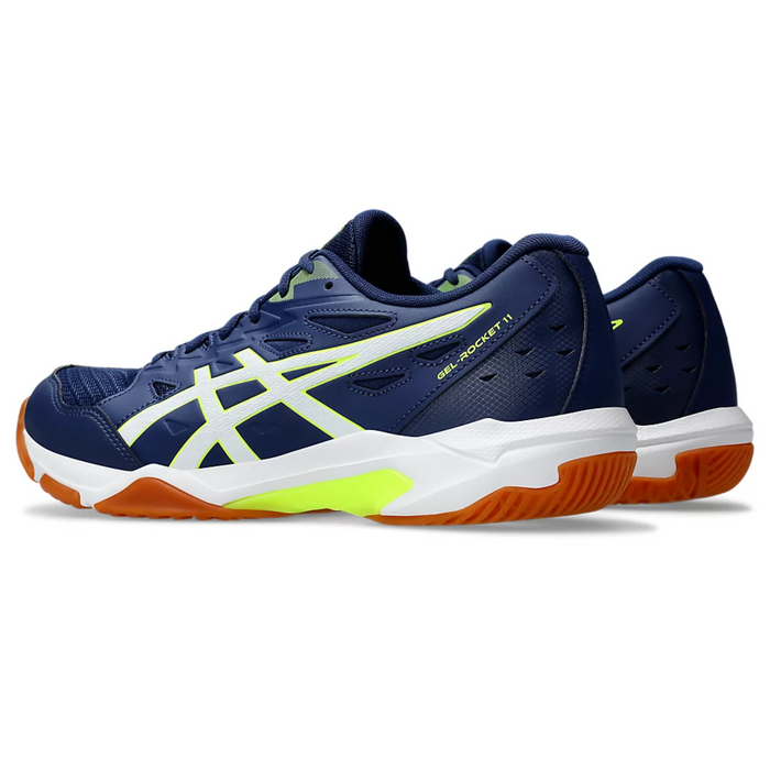 Asics Gel-Rocket 11 Multi Court Men Tennis Shoes - Blue Expanse/Safety Yellow