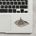 Girnar silver acrylic sticker Hindi Chalo Girnar - Girnar Darshan