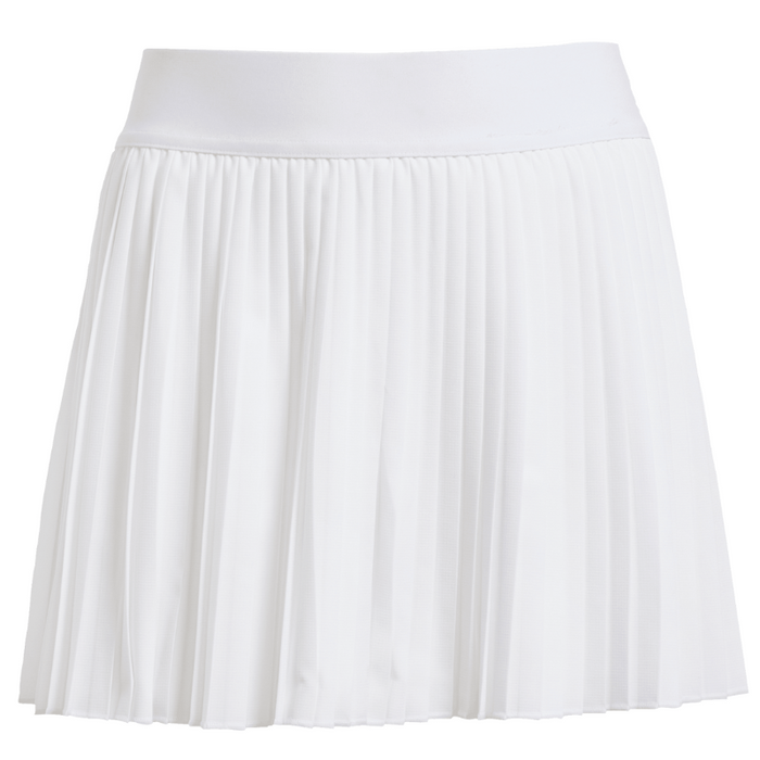 Adidas Girls Club Pleat Junior Tennis Skirt - White