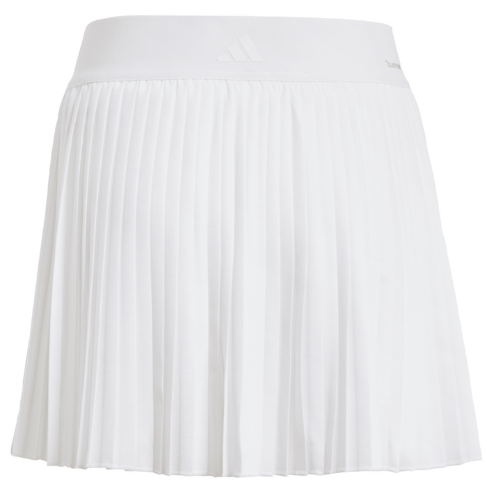 Adidas Girls Club Pleat Junior Tennis Skirt - White