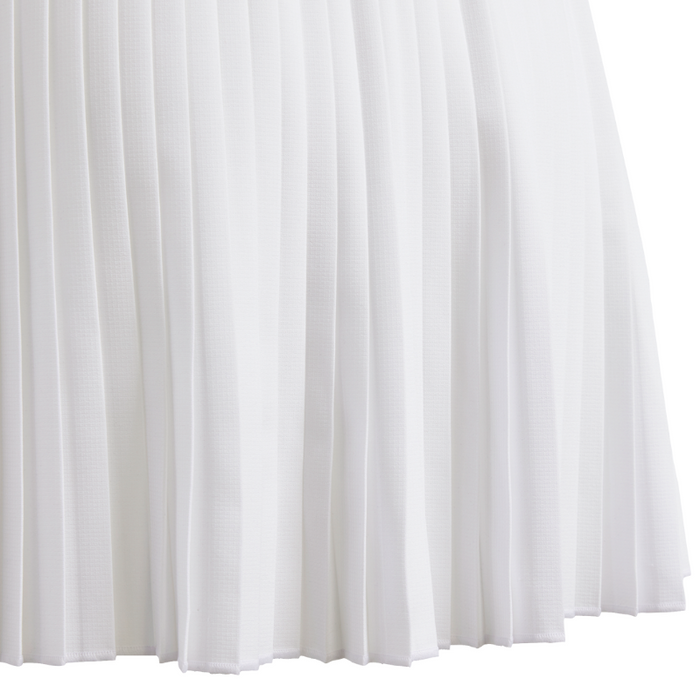 Adidas Girls Club Pleat Junior Tennis Skirt - White
