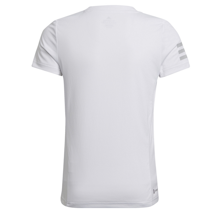 Adidas Girls Club Tee Tennis T-Shirt - White/Grey Two