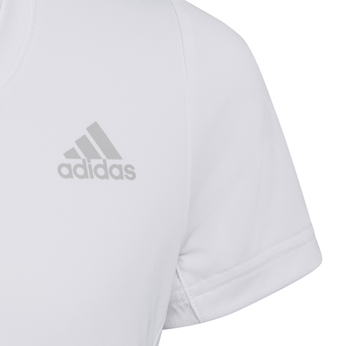 Adidas Girls Club Tee Tennis T-Shirt - White/Grey Two