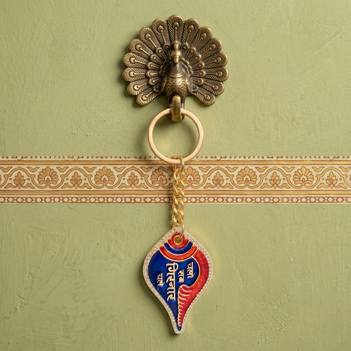 Girnar Key Chain (1 side diamond | Hindi) - Girnar Darshan Jain devotional product