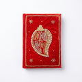 Girnar Pearl Zardozi Paisley Embroidered Velvet Notebook | Handcrafted Diary