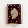 Girnar Velvet Notebook with Handcrafted Shankh Design