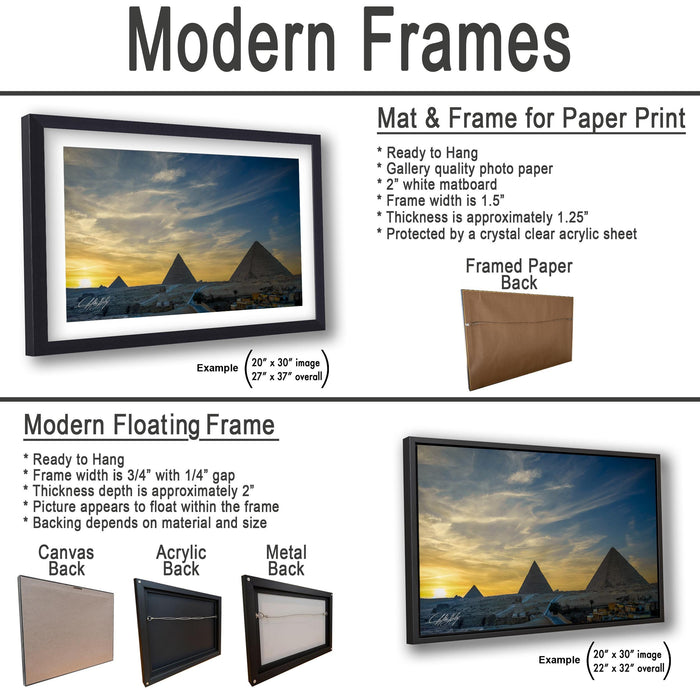 Giza Pyramids Sunset Print | Sphinx Desert Golden Hour Wall Art