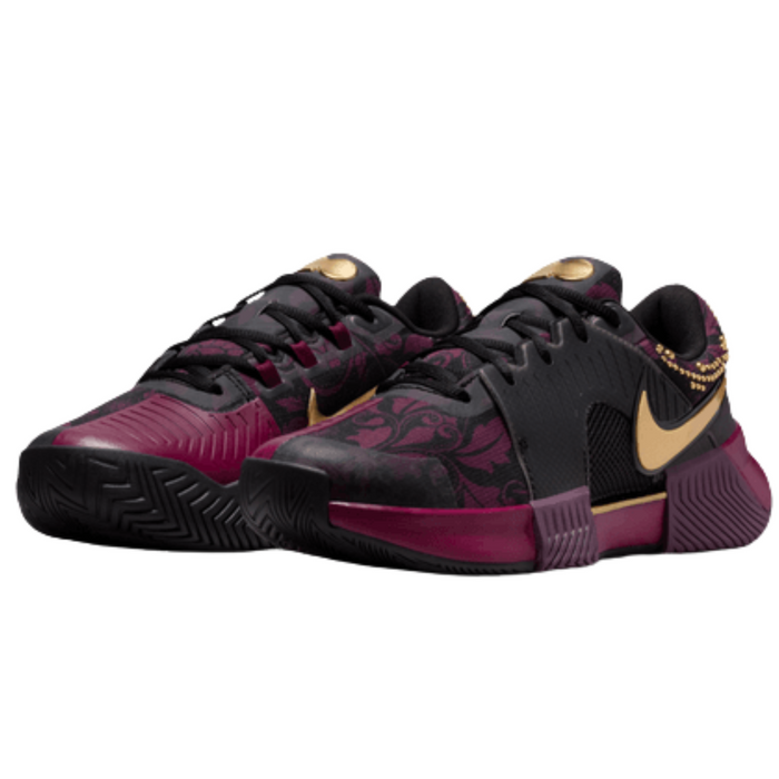 Nike GP Challenge 1 "Naomi Osaka" Hard Court Womens Tennis Shoes - Bordeaux/Metallic Gold-Black