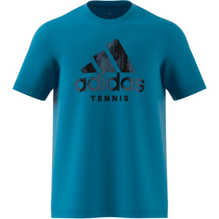 Adidas Graphic Logo Tennis Tee - Cat Camo/Sonic Aqua