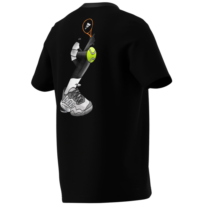 Adidas Graphic Mens Tennis T-Shirt - Black