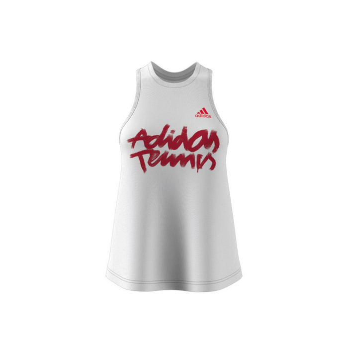 Adidas Graphic Womens Tennis Tank - White