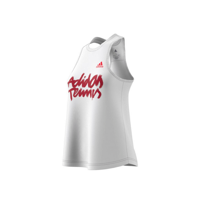 Adidas Graphic Womens Tennis Tank - White