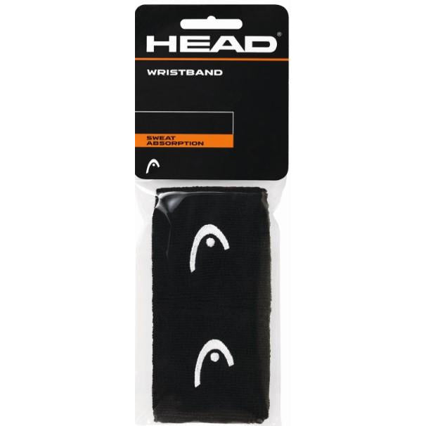 Head 2.5 inch 2 Pack Tennis Wristband - Black/White