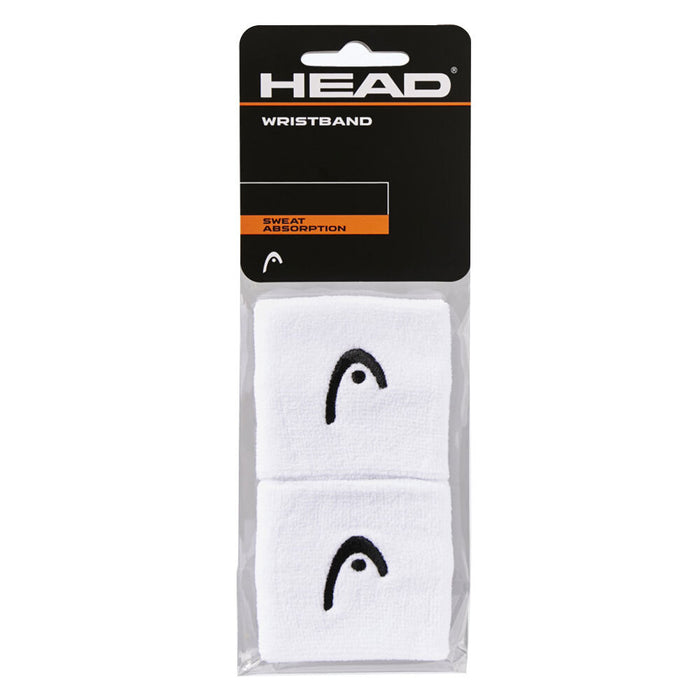 Head 2.5 Inch 2 Pack Tennis Wristband - White/Black