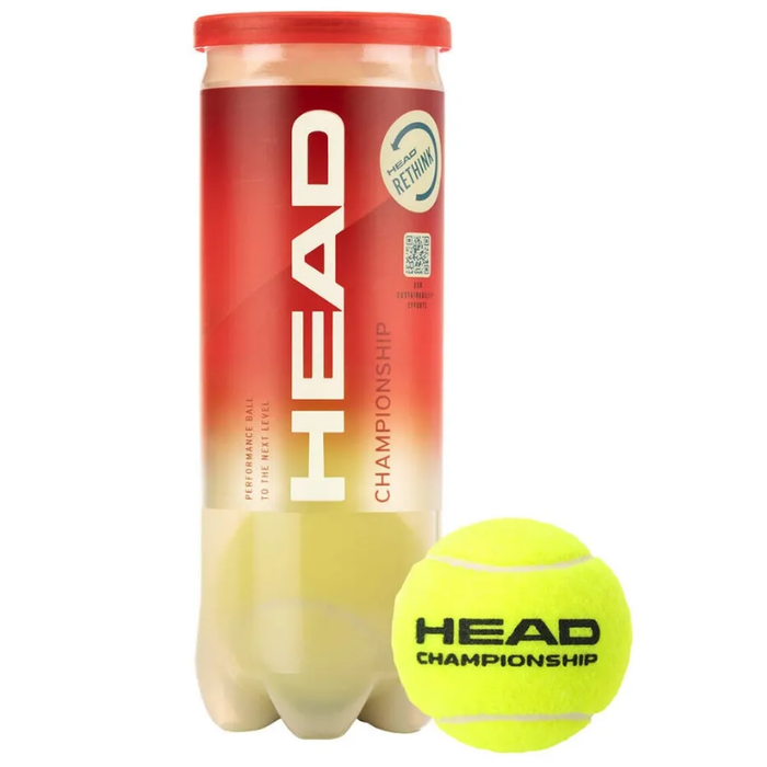 Head Championship Tennis Ball Carton - 18 x 4-Ball Cans / 72 Balls
