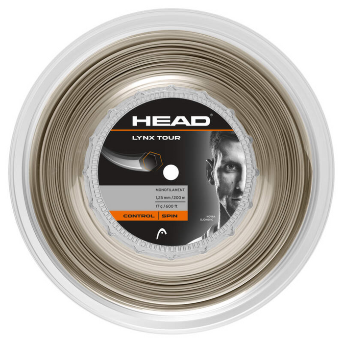 Head Lynx Tour 1.25/17 200m String Reel  - Champagne