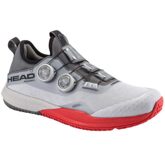 Head Motion Pro BOA Mens Pickleball Shoes - Light Grey/Red
