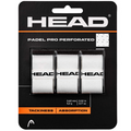 Head Padel Pro Perforated Grip 3 Pack - White