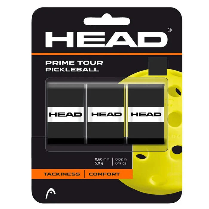 Head Prime Tour Pickleball Grip 3 Pack - Black