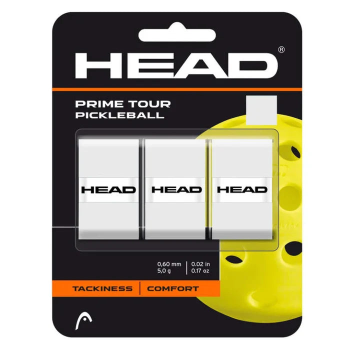 Head Prime Tour Pickleball Grip 3 Pack - White