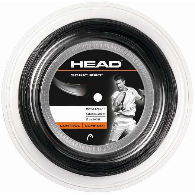 Head Sonic Pro 1.25/17 200m String Reel - Black