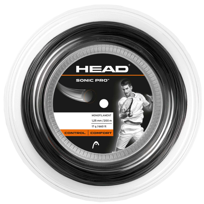 Head Sonic Pro 1.30/16 200m String Reel- Black