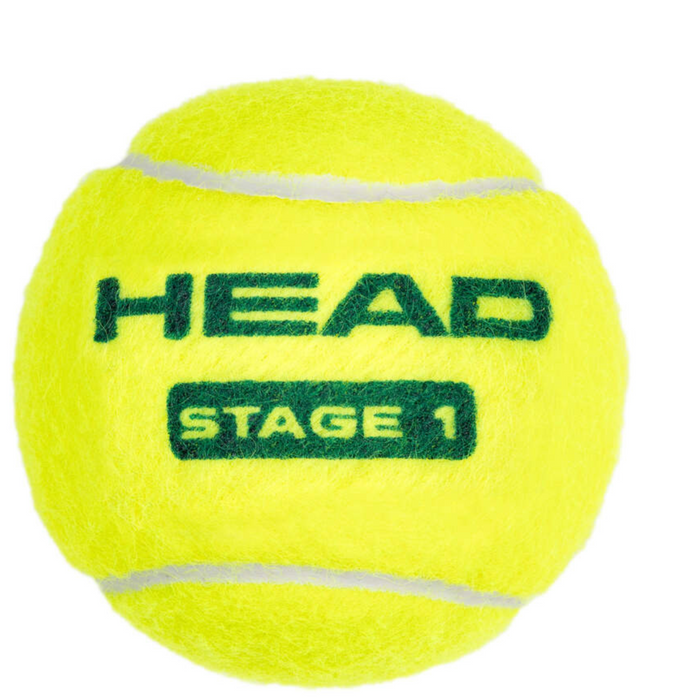 Head Stage 1 Green Junior Tennis Balls Carton - 24 x 3-Ball Cans / 72 Balls
