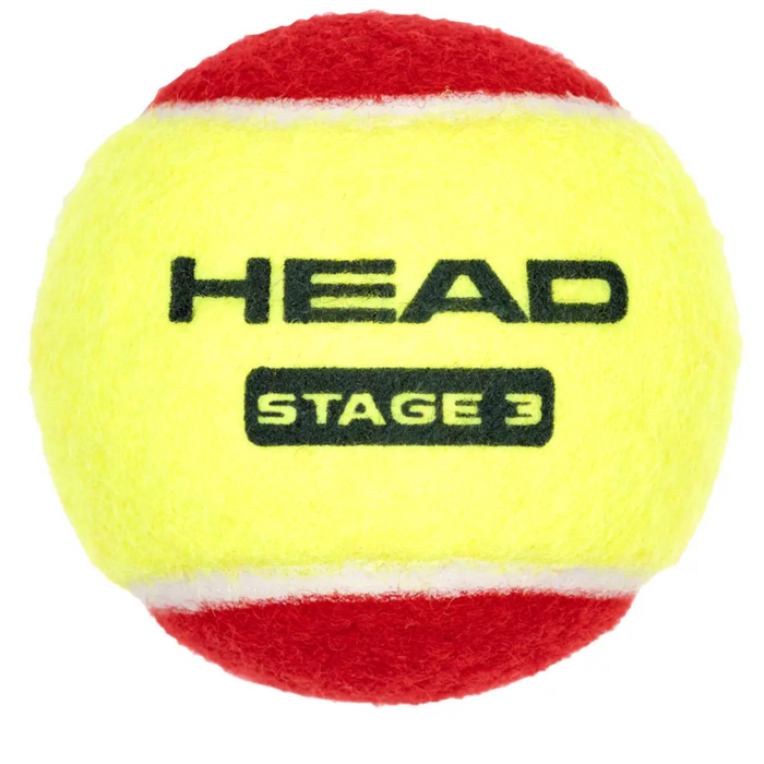 Head Stage 3 Junior Tennis Ball Carton - 16 x 3-Ball Cans / 48 Balls