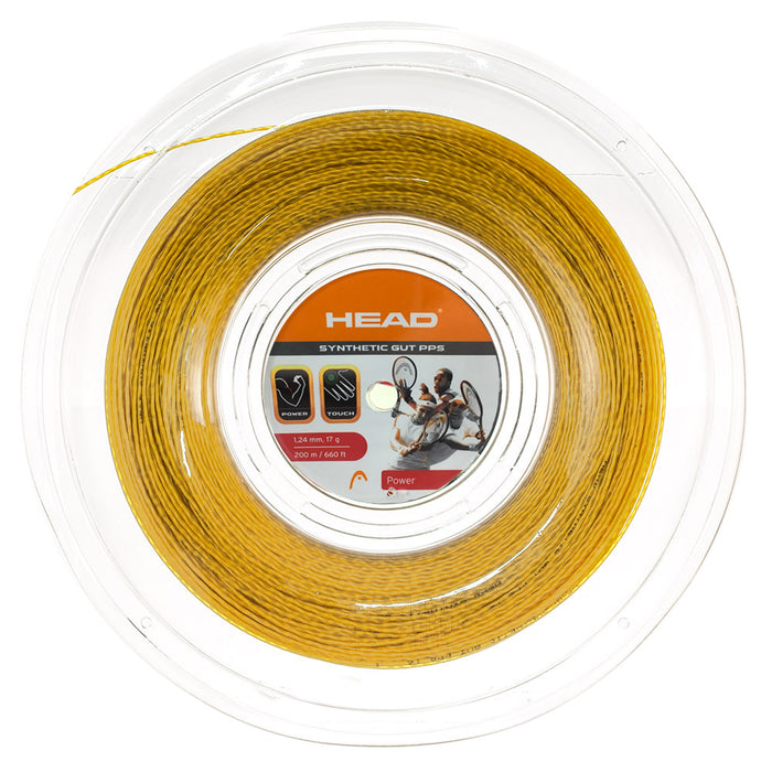 Head Synthetic Gut 1.24/17 200m String Reel - Gold