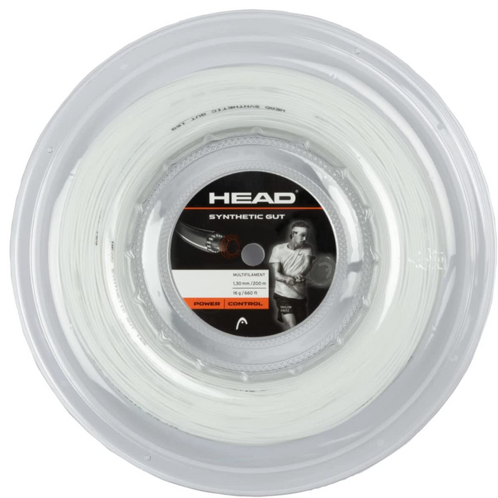 Head Synthetic Gut 1.30/16 200m String Reel - White