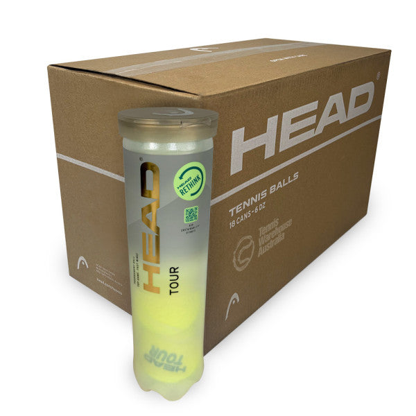 Head Tour XT Tennis Ball Carton - 18 x 4-Ball Cans / 72 Balls