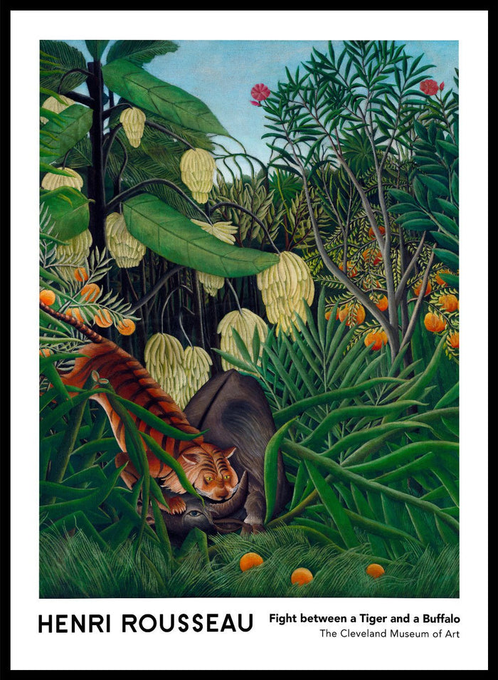 Henri Rousseau Fight between a Tiger and a Buffalo 1908 Art Print_Sugar & Canvas