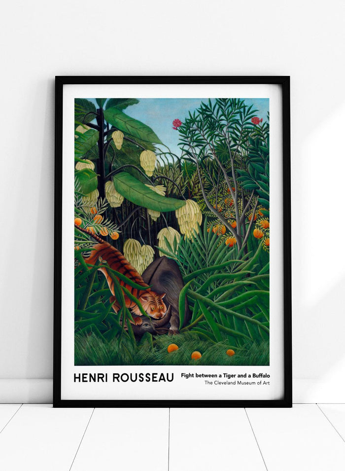 Henri Rousseau Fight between a Tiger and a Buffalo 1908 Art Print_Sugar & Canvas