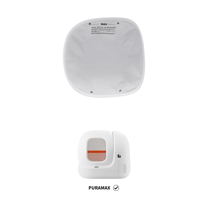 High Performance Cat Litter Pad displayed with PuraMax Automatic Litter Box