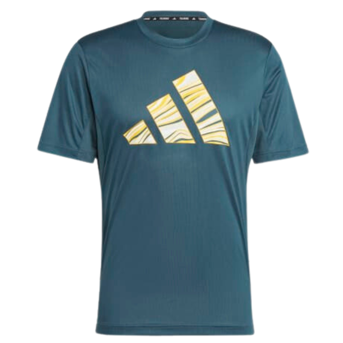 Adidas Hiit Graphic Slogan Training Men Tennis T-Shirt - Arctic Night