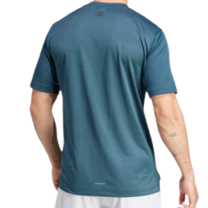 Adidas Hiit Graphic Slogan Training Men Tennis T-Shirt - Arctic Night